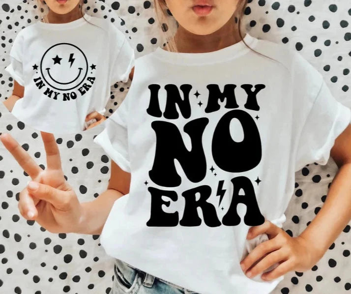 CUSTOM SCREEN PRINT SHIRT - IN MY NO ERA (KIDS 2 PCS)