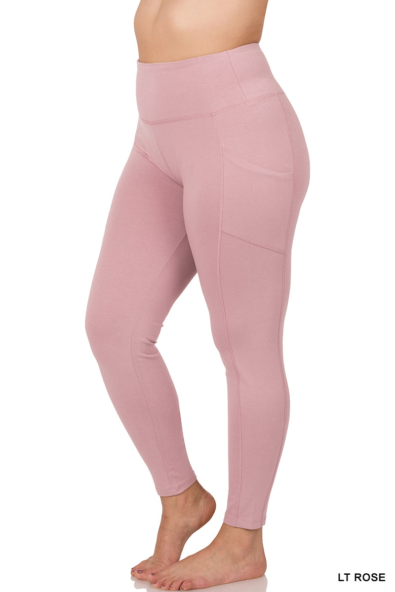 WIDE WAISTBAND POCKET LEGGINGS