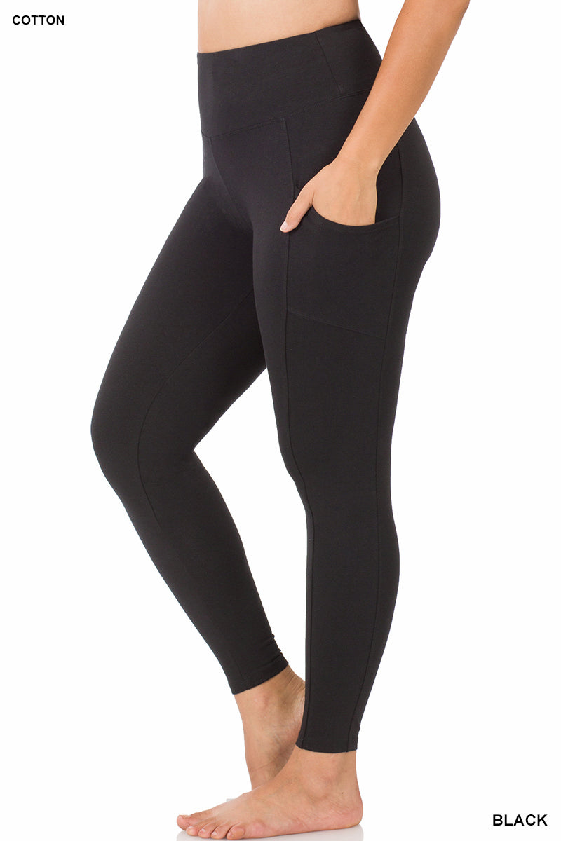 WIDE WAISTBAND POCKET LEGGINGS