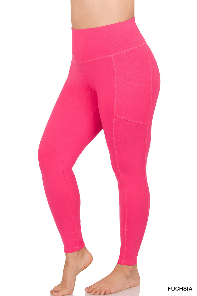 WIDE WAISTBAND POCKET LEGGINGS
