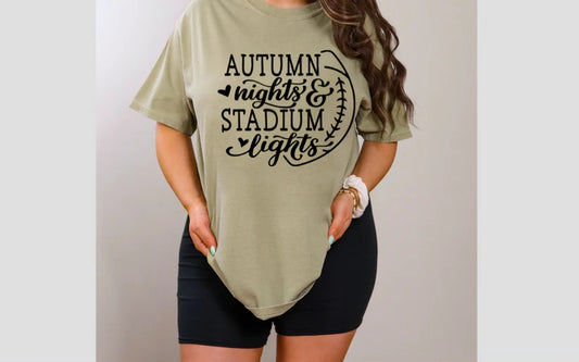 CUSTOM SCREEN PRINT SHIRT - AUTUMN NIGHTS & STADIUM LIGHTS