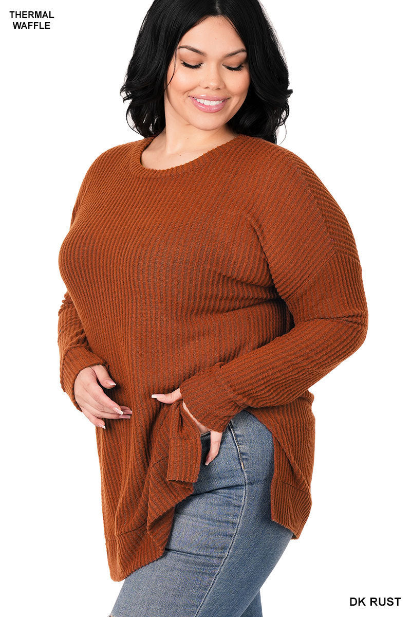 BRUSHED THERMAL ROUND NECK TOP