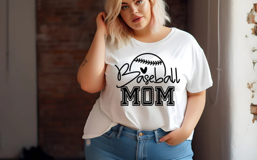 CUSTOM SCREEN PRINT SHIRT - BASEBALL MOM