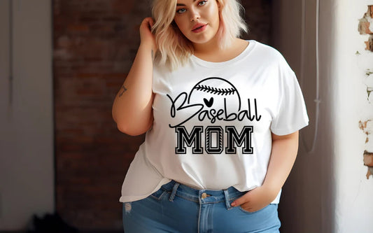 CUSTOM SCREEN PRINT SHIRT - BASEBALL MOM