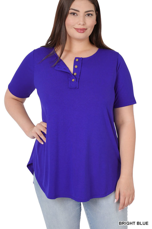 SHORT SLEEVE BUTTON TOP