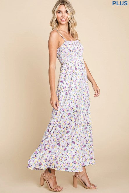 FLORAL MAXI DRESS - LAVENDER