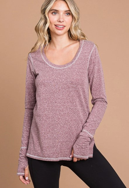 U-NECK LONG SLEEVE TOP