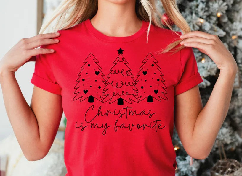 CUSTOM SCREEN PRINT SHIRT - CHRISTMAS IS MY FAVORITE