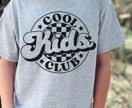 CUSTOM SCREEN PRINT SHIRT -  COOL KIDS CLUB CIRCLE (KIDS)