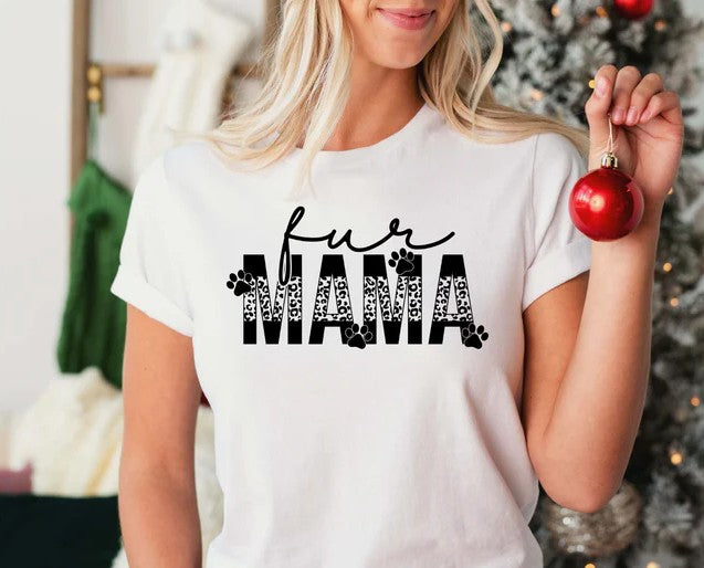 CUSTOM SCREEN PRINT SHIRT - FUR MAMA