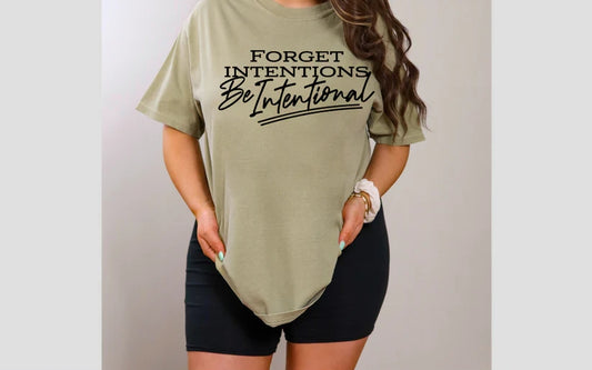 CUSTOM SCREEN PRINT SHIRT - FORGET INTENTIONS