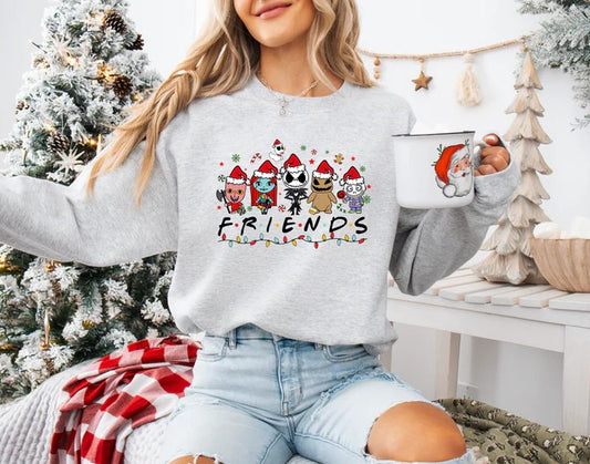 CUSTOM SCREEN PRINT SHIRT - FRIENDS CHRISTMAS