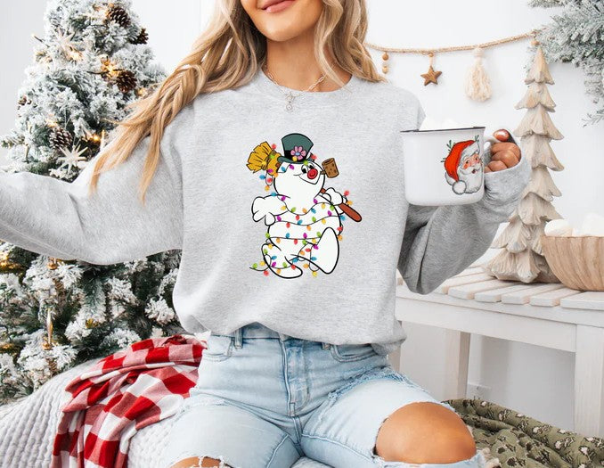 CUSTOM SCREEN PRINT SHIRT - FROSTY CHRISTMAS