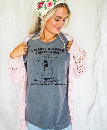 CUSTOM SCREEN PRINT SHIRT - IM NOT DEMURE