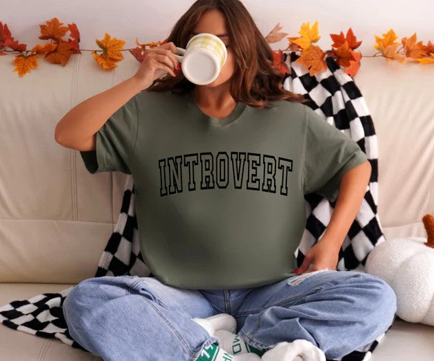 CUSTOM SCREEN PRINT SHIRT - INTROVERT