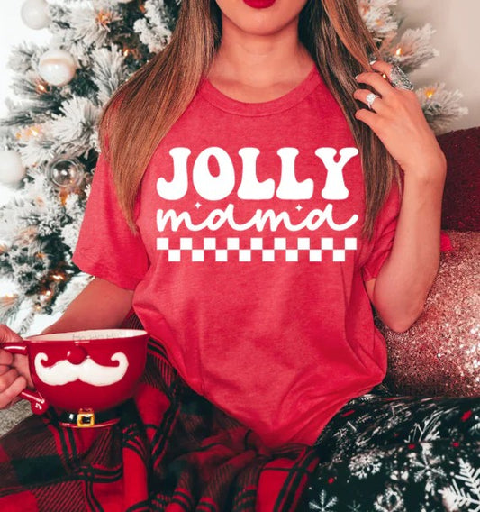 CUSTOM SCREEN PRINT SHIRT - JOLLY MAMA