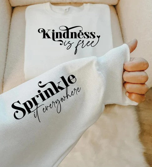 CUSTOM SCREEN PRINT SHIRT -  KINDNESS IS FREE