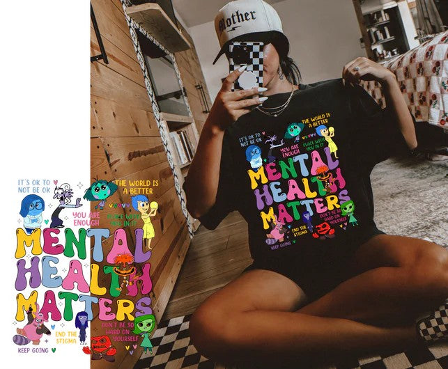 CUSTOM SCREEN PRINT SHIRT -  MENTAL HEALTH MATTERS