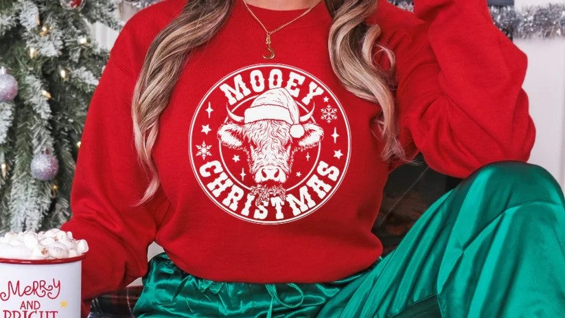 CUSTOM SCREEN PRINT SHIRT -  MOOEY CHRISTMAS