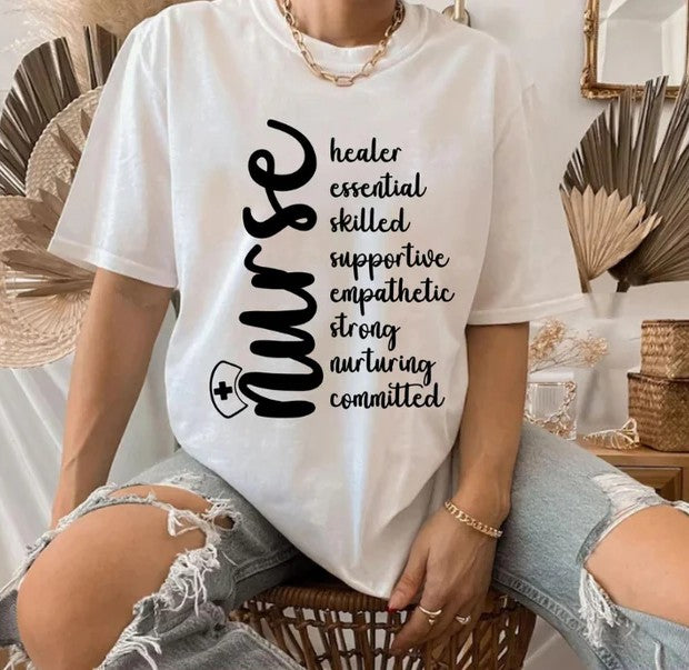 CUSTOM SCREEN PRINT SHIRT -  NURSE HEALER