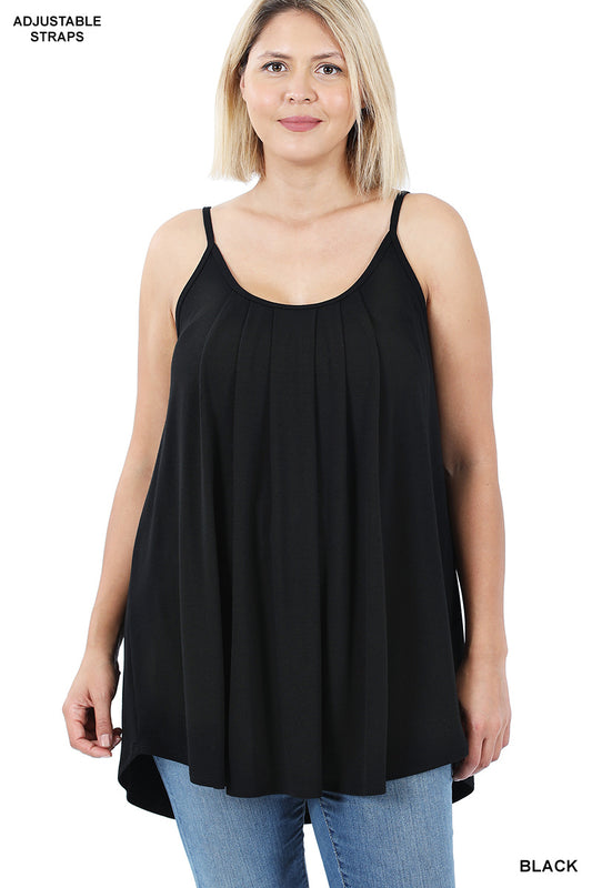 PLEATED ADJUSTABLE STRAP TANK