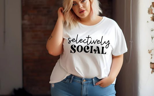 CUSTOM SCREEN PRINT SHIRT - SELECTIVELY SOCIAL