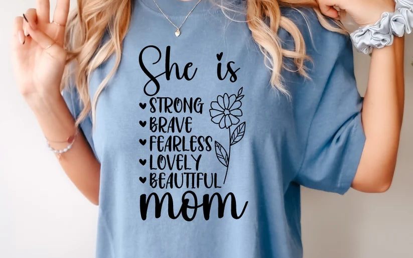 CUSTOM SCREEN PRINT SHIRT - SHE IS MOM