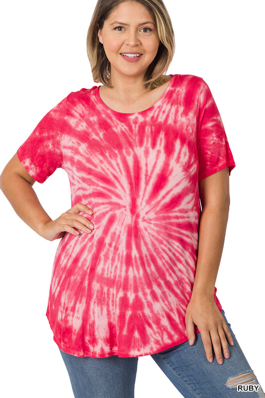 TIE DYE SHORT SLEEVE TOP