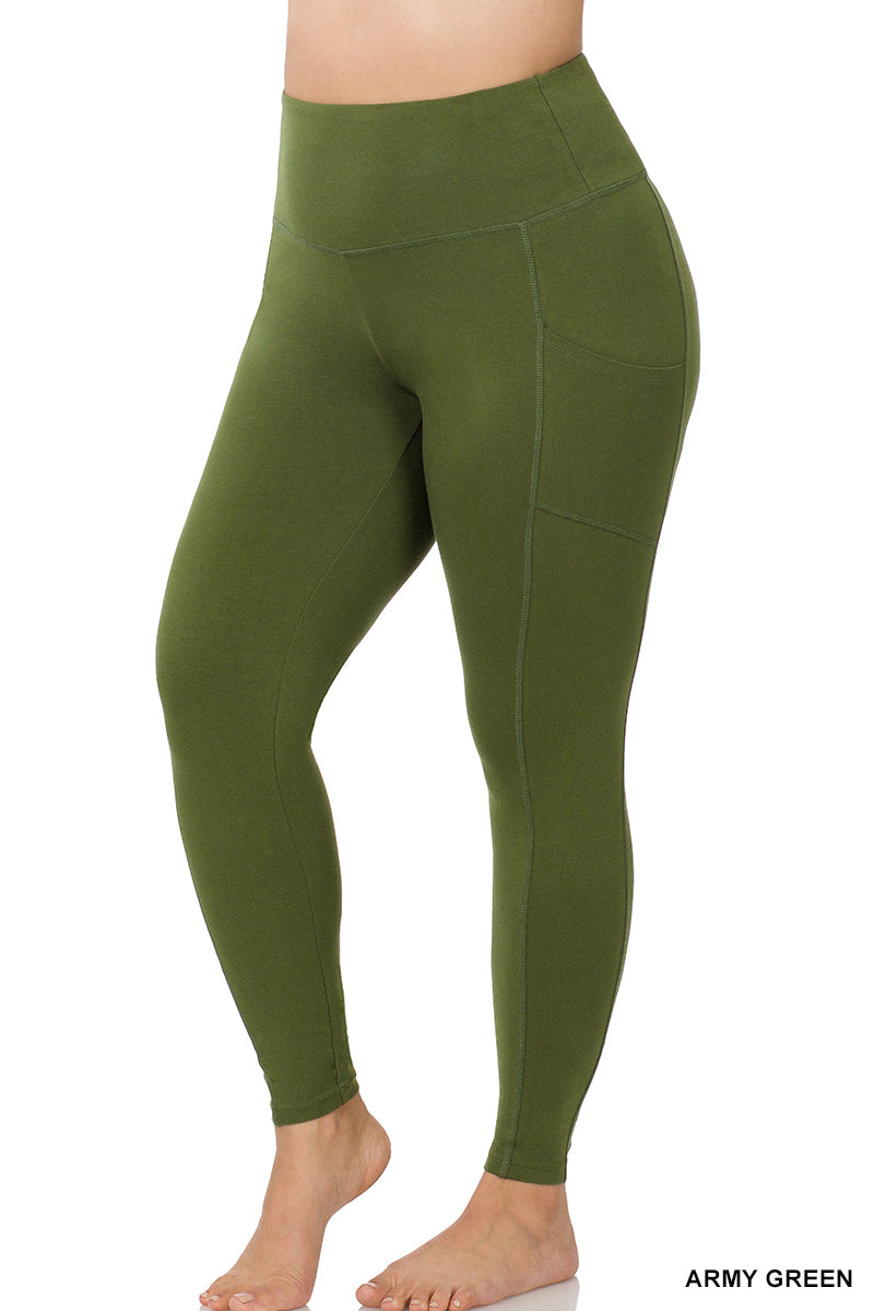 WIDE WAISTBAND POCKET LEGGINGS