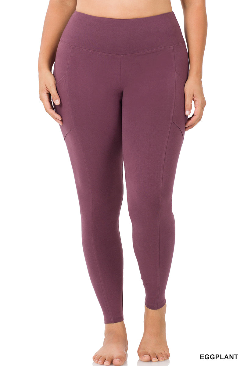 WIDE WAISTBAND POCKET LEGGINGS