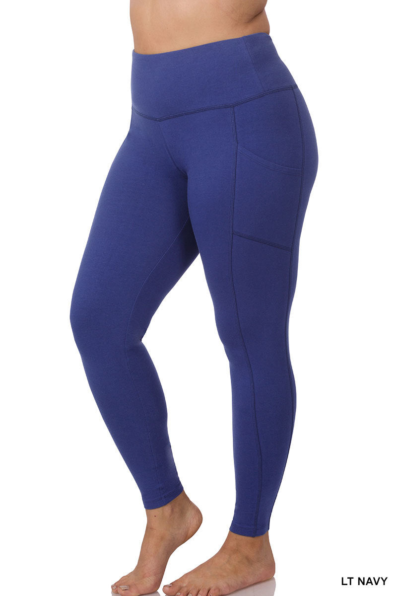 WIDE WAISTBAND POCKET LEGGINGS