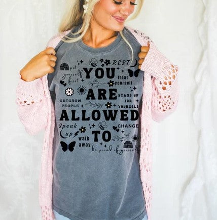 CUSTOM SCREEN PRINT SHIRT -  YOU ARE ALLOWED TO