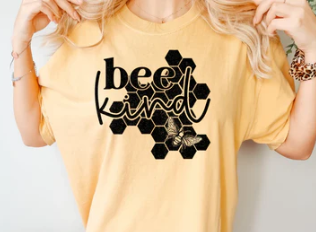 CUSTOM SCREEN PRINT SHIRT - BEE KIND