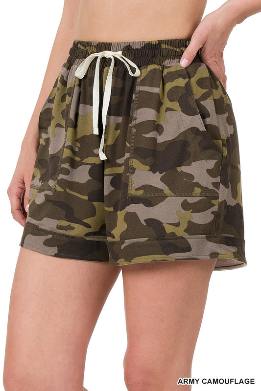 CAMO DRAWSTRING SHORTS (S-XL)