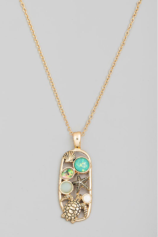 OPAL SEAL LIFE PENDANT NECKLACE