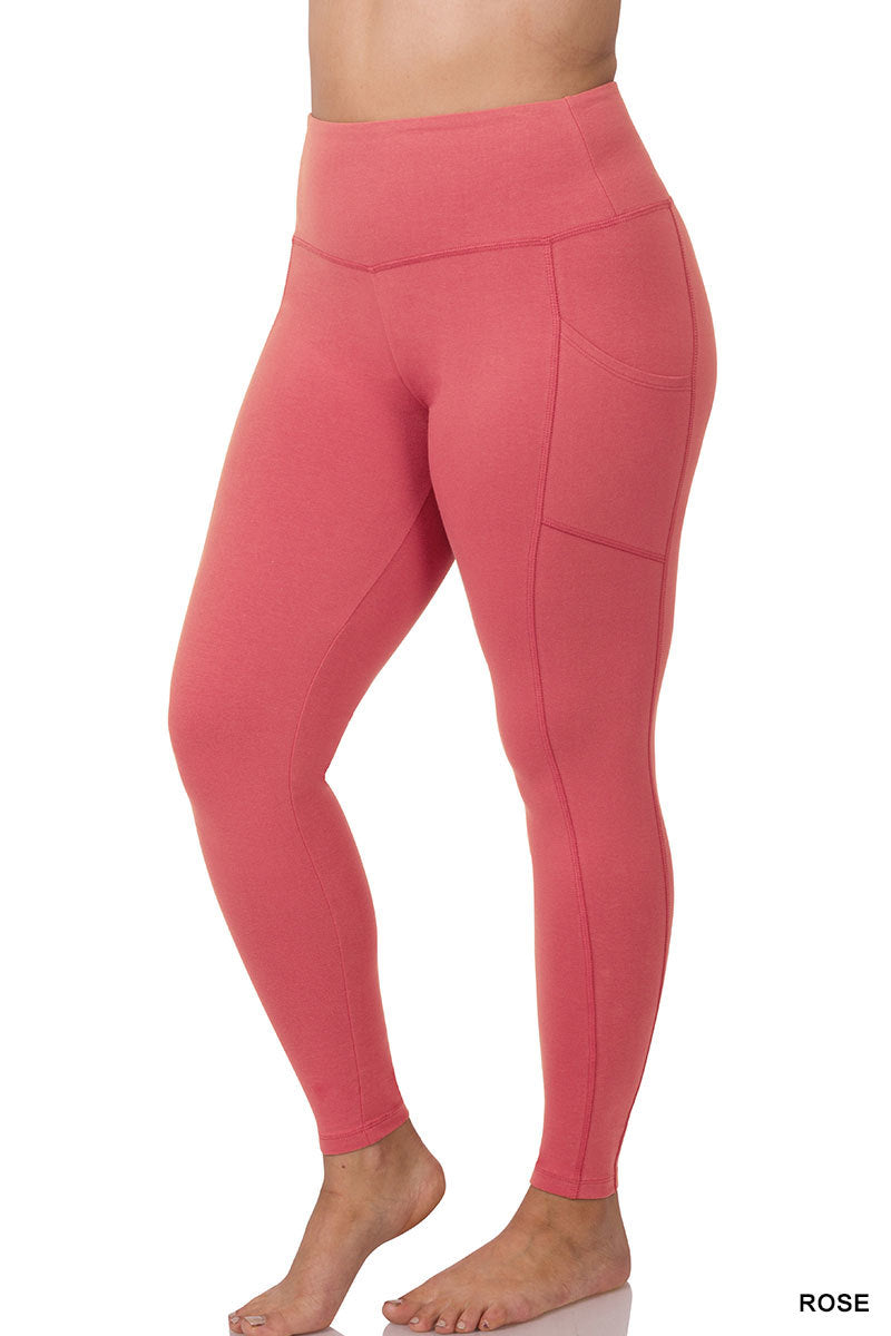 WIDE WAISTBAND POCKET LEGGINGS